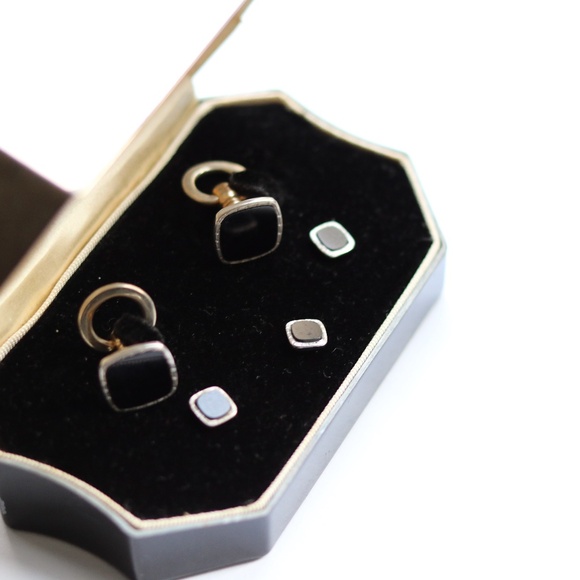 Antique Cufflinks Studs in original box - Picture 1 of 2